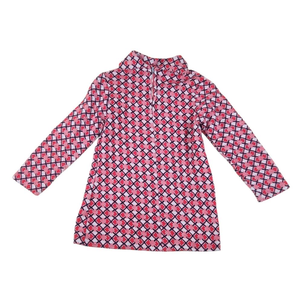 Vtg 60s Sears Growing Girls Knit Tunic / Mini Dress Size 8 A-line Mod Longsleeve